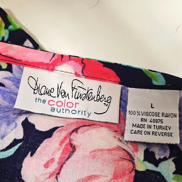 VTG 80s Diane Von Furstenberg, The Color Authority, Floral Dress, Garden Girl - Picture 5 of 5